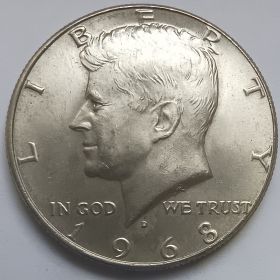 Джон Кеннеди 50 центов США 1968 Двор D