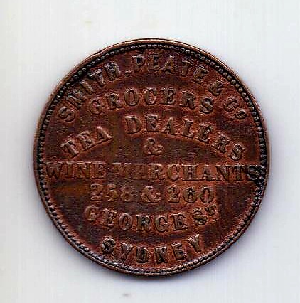 1 пенни 1836 Австралия Редкость XF