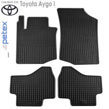 Коврики Toyota Aygo I от 2005 - 2014 в салон резиновые Petex (Германия) - 4 шт.
