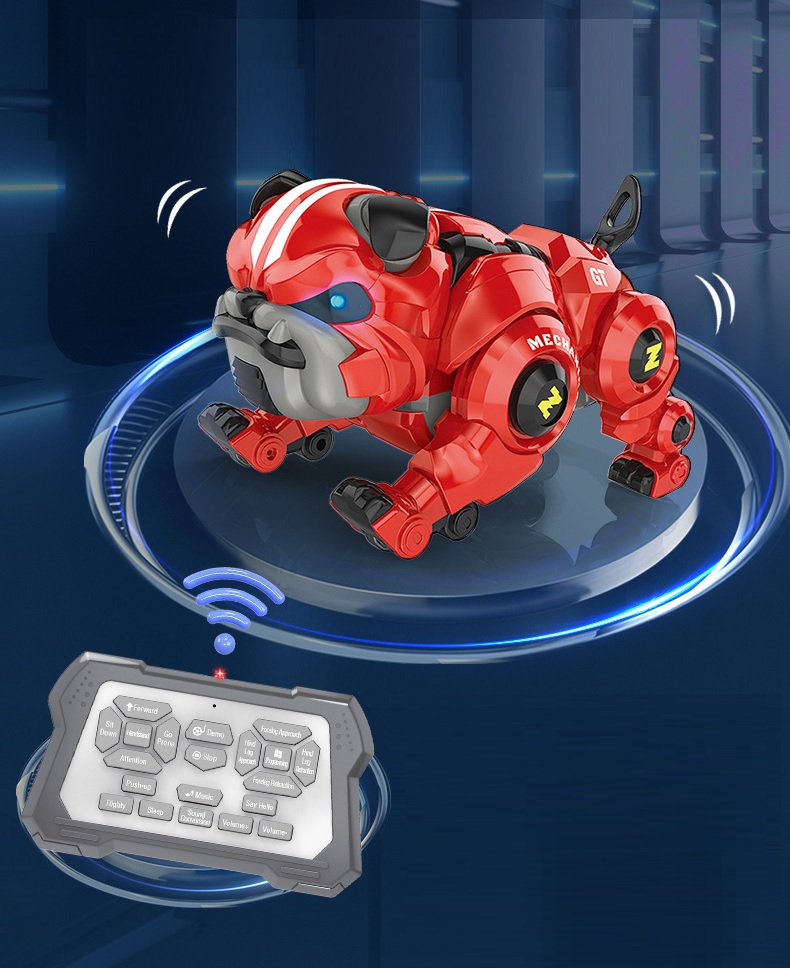 Интерактивная собака робот бульдог с пультом управления (3700)