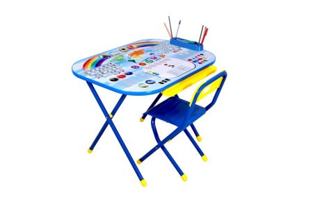 Комплект детской мебели с регулировкой высоты и наклона столешницы, от 1 года до 6 лет