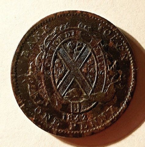 1 пенни 1842 Канада Великобритания XF