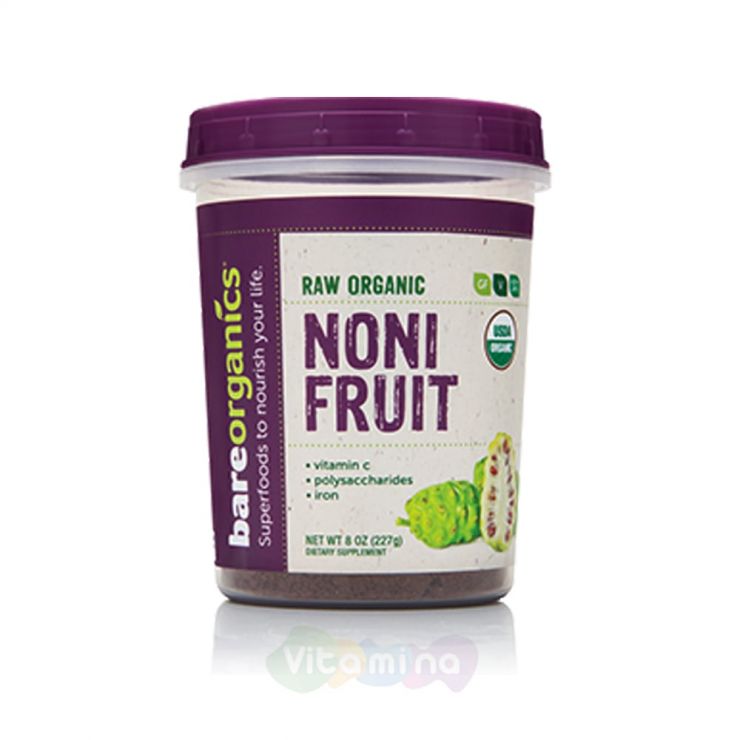BareOrganics Порошок из ягод Нони Noni Fruit Powder (Raw - Organic)
