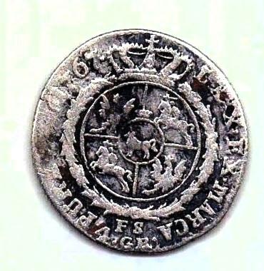1 злотый 4 грошена 30 грошей 1767 Литва Польша XF
