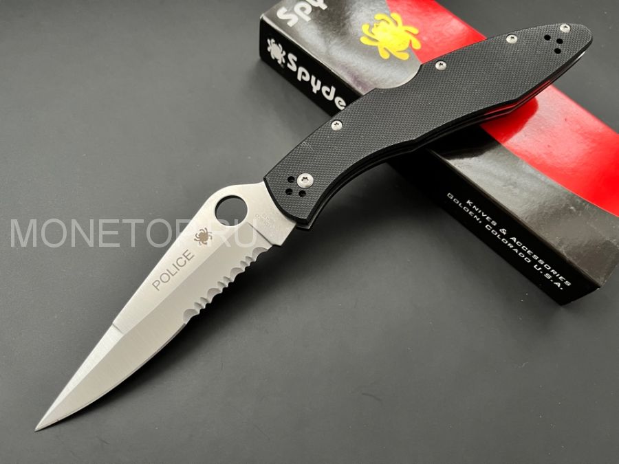 Нож Spyderco C07 Police G10 полусеррейтор