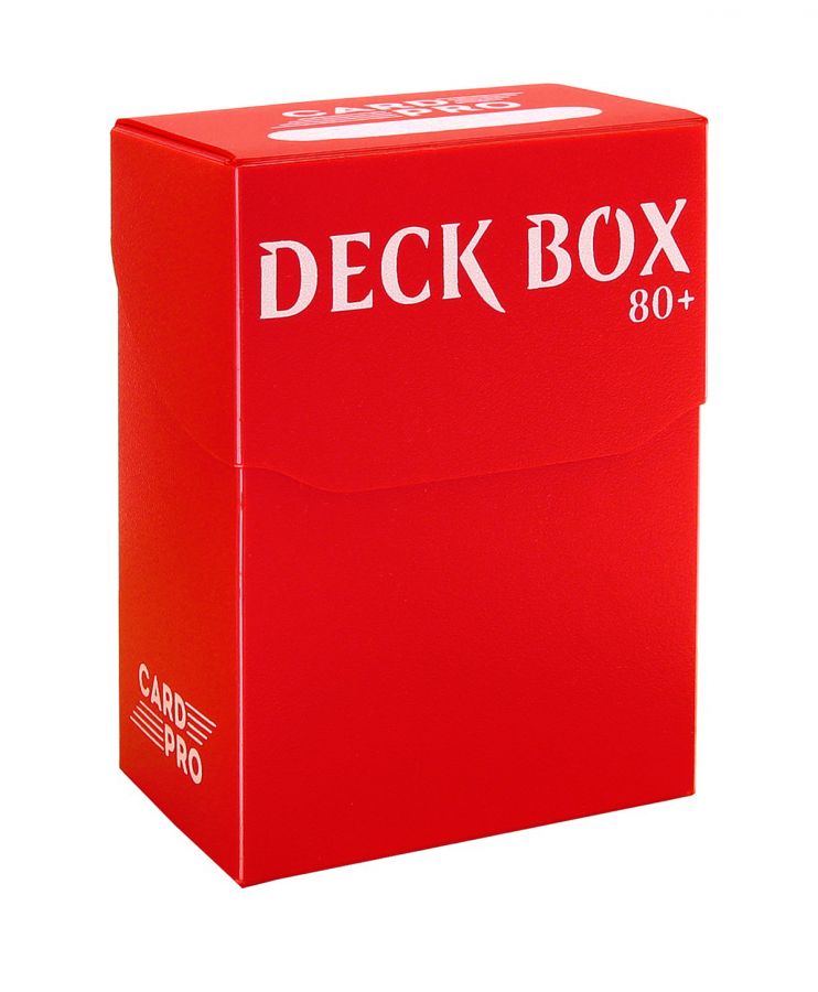 Пластиковая коробочка Card-Pro - Красная (80+ карт)
