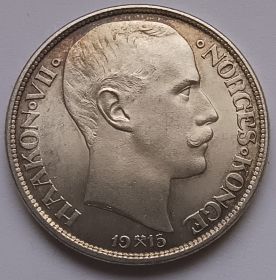 Король Хокон VI 1 крона Норвегия  1915