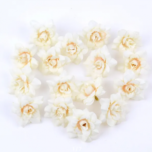 Цветы для декора шелковые Розы 4,5 мм микс 5 шт в уп (AL-HF50)