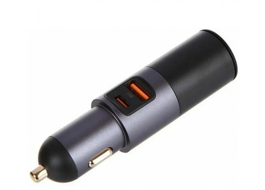 АЗУ Baseus Share Together Fast Charge Car Charger with Cigarette Lighter Expansion Port U+C 120W Gray CCBT-C0G