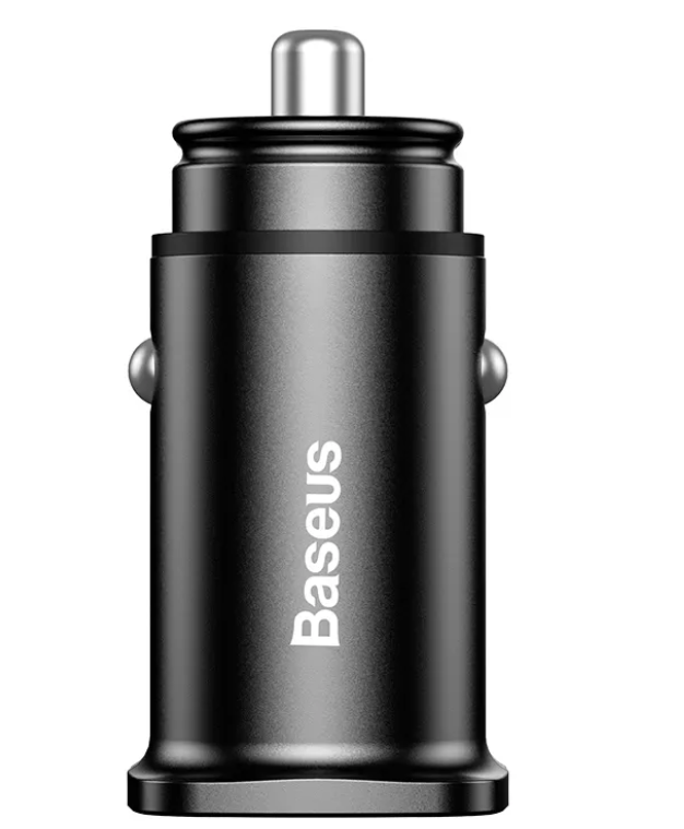 Автомобильное зарядное устройство Baseus Square Metal 30W Dual-USB Quick Charge 3.0 Black (CCALL-DS01)