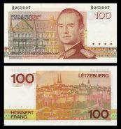 Люксембург - 100 франков 1993 год, аUNC.