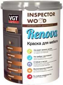 Краска для Мебели Полиуретановая VGT Renova 1кг для Окрашивания Столов, Стульев, Кроватей / ВГТ Ренова.