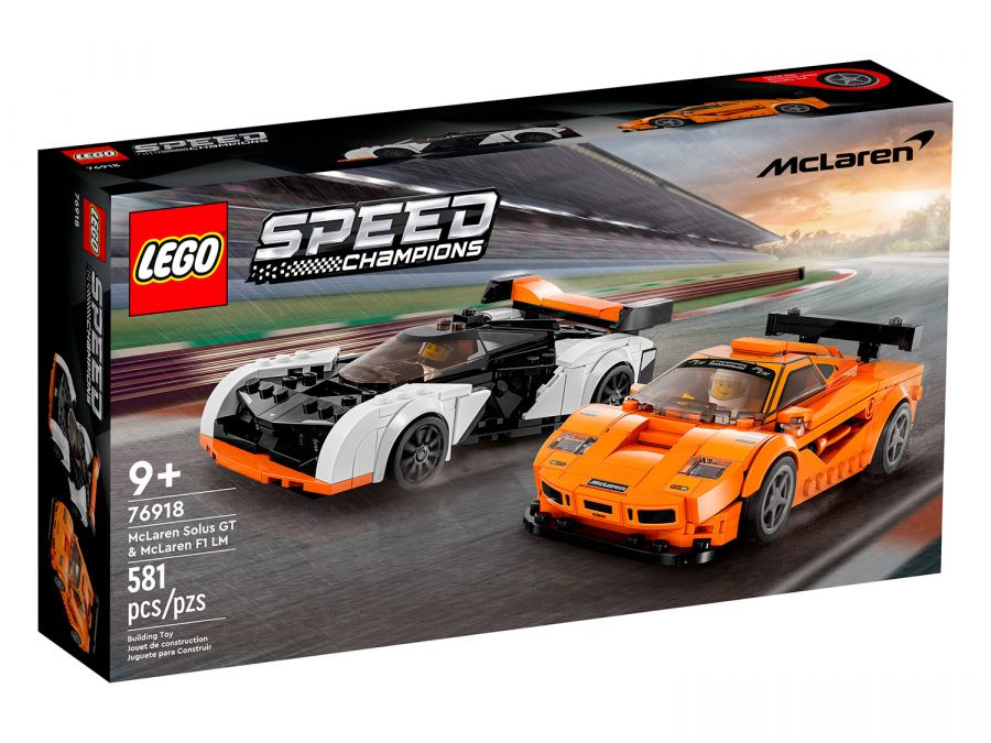 Конструктор LEGO Speed Champions 76918 "McLaren Solus GT и McLaren F1 LM", 581 дет.