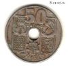 Испания 50 сентимо 1949