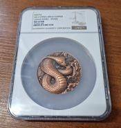 Китай Медаль "Лунная серия. Змея" 2013 год UNC Медь