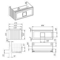 схема тумбы La Fenice Cubo 90