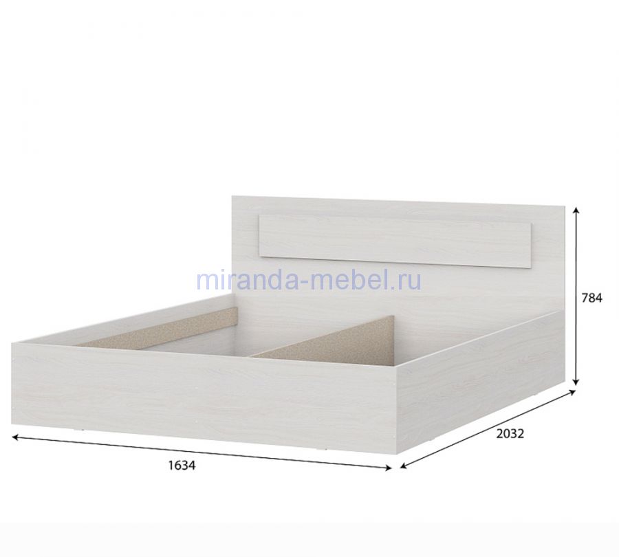 Мебель для спальни "МСП 1" Кровать двойная универсальная 1,6*2,0