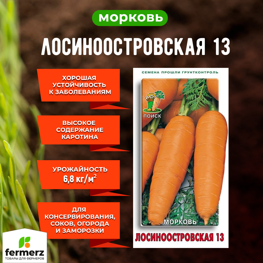 Семена Морковь Лосиноостровская 13 2гр.