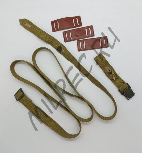 Ремни для противогазного бака с оригинальными пряжкой и зацепом (реплика с ориг. компонентами)
