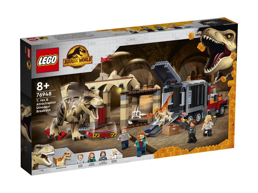 Конструктор LEGO Jurassic World 76948 "Побег атроцираптора и тираннозавра", 466 дет.