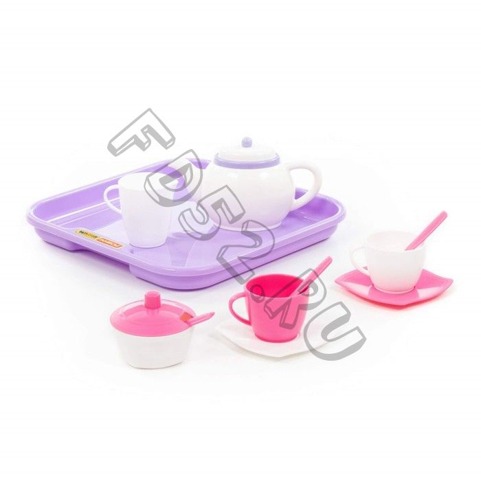 Набор детской посуды «Алиса», с подносом на 2 персоны, 13 элементов