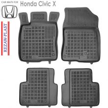Коврики Honda Civic X от 2017 - 2022 в салон резиновые Rezaw Plast (Польша) - 4 шт.