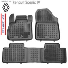 Коврики Renault Scenic IV от 2016 -  в салон резиновые Rezaw Plast (Польша) - 3 шт.