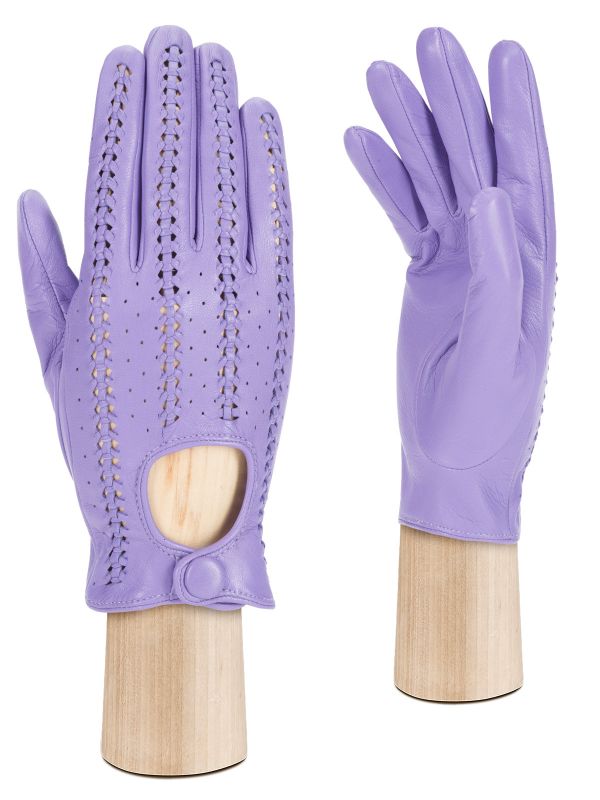Сиреневые женские перчатки б/п IS783 violet ELEGANZZA