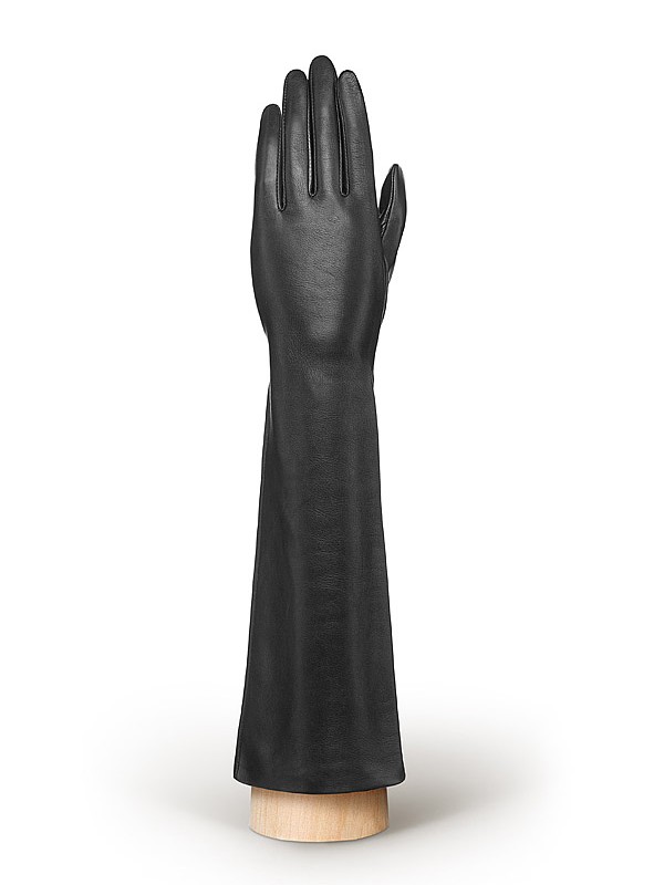Женские кожаные перчатки ш/п F-IS0585 black ELEGANZZA