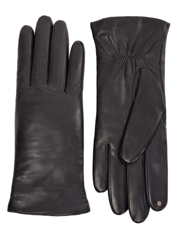 Чёрные итальянские перчатки ш+каш. TOUCH F-IS5500 black ELEGANZZA
