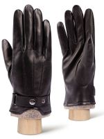 Мужские осенние перчатки 100% ш IS8708 black ELEGANZZA