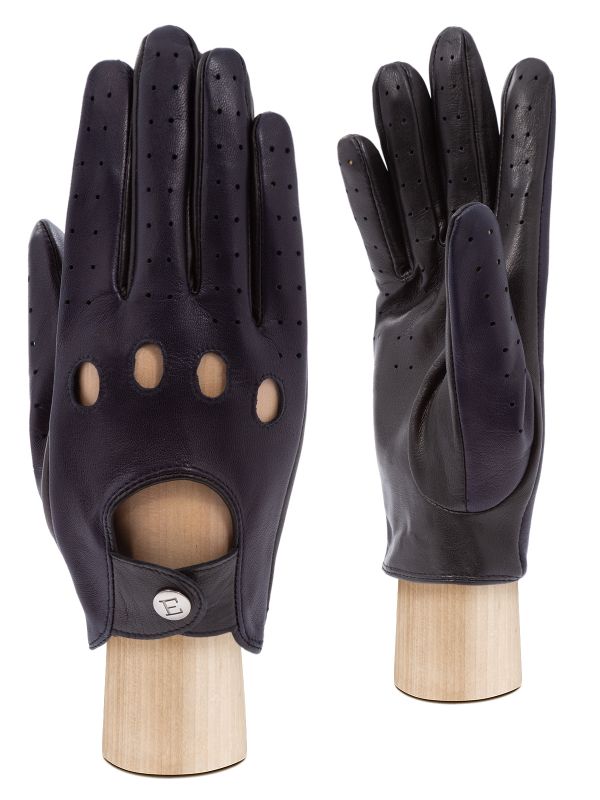 Автомобильные мужские перчатки б/п IS01115 d.blue/black ELEGANZZA