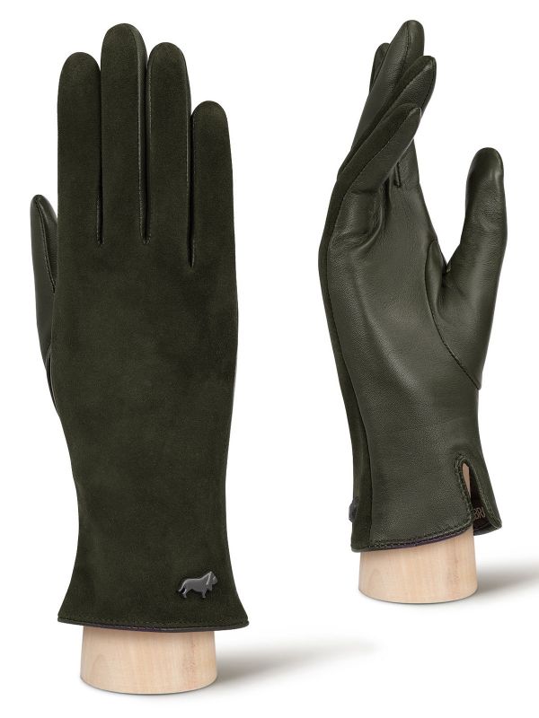 Женские перчатки оливкового цвета п/ш LB-4707-1 olive LABBRA