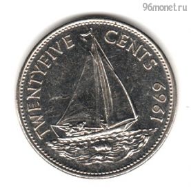 Багамские острова 25 центов 1969