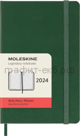 Книжка зап.Moleskine Pocket Classic Soft ежедневник зеленый DSK1512DC2