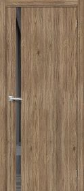 Межкомнатная Дверь с Экошпоном Bravo Браво-1.55 Original Oak / Mirox Grey 600x2000, 700x2000, 800x2000, 900x2000мм / Браво