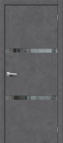 Межкомнатная Дверь с Экошпоном Bravo Браво-2.55 Slate Art / Mirox Grey 600x2000, 700x2000, 800x2000, 900x2000мм / Браво
