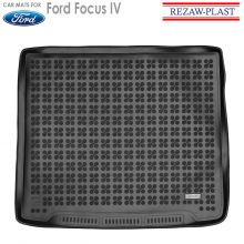 Коврик Ford Focus IV от 2018 -  с докаткой в багажник резиновый Rezaw Plast (Польша) - 1 шт.