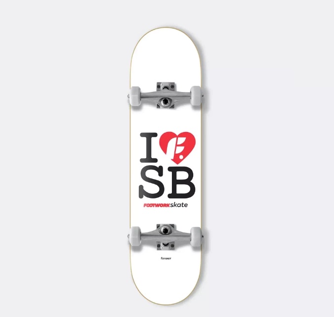 Скейтборд в сборе  I Love SB размер 8” фирма Footwork
