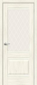 Межкомнатная Дверь с Экошпоном Bravo Прима-3 Nordic Oak / White Сrystal 600x2000, 700x2000, 800x2000, 900x2000мм / Браво