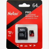 Карта памяти Netac 64Gb P500 Extreme Pro+Adapter