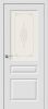 Межкомнатная Дверь Винил Bravo Скинни-15 П-23 Белый / Худ. 600x2000, 700x2000, 800x2000, 900x2000мм / Браво