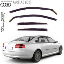 Дефлекторы Audi A8 (D3) от 2002 - 2010 для дверей вставные Heko (Польша) - 4 шт.
