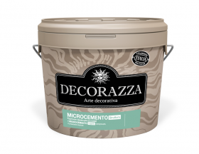 Декоративная Штукатурка Decorazza 7.2кг MC 10-24 Microcemento Struttura + Legante с Эффектом Бетона Крупная Фракция.