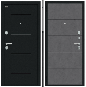 Входная Дверь Bravo Граффити-1 Инсайд Букле Черное/Slate Art 860x2050, 960x2050мм / Браво
