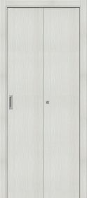 Дверь-Книжка Складная с Экошпоном Bravo Браво-0 Bianco Veralinga Межкомнатная 350x2000, 400x2000мм / Браво