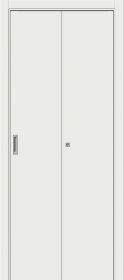 Дверь-Книжка Складная Винил Bravo Браво-0 Super White Межкомнатная 350x2000, 400x2000мм / Браво