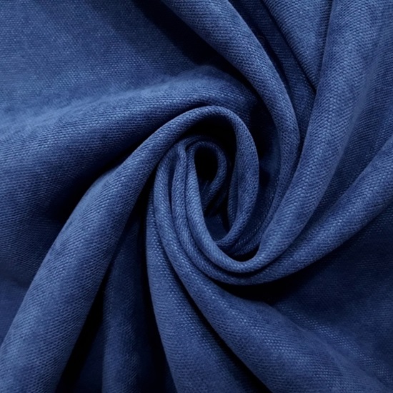 Лоскут ткани - Декоративная парусиновая, однотонный синий 50*37 см. УЦЕНКА!!!