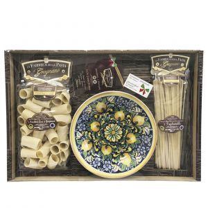 Подарочный набор Амальфи Insalatera Amalfi Solo Pasta с пастой и тарелкой 25 см - Италия