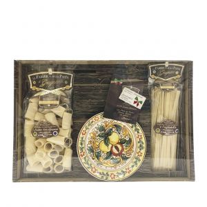 Подарочный набор Сорренто Piatto Fondo Sorrento Solo Pasta с пастой и тарелкой 21 см - Италия